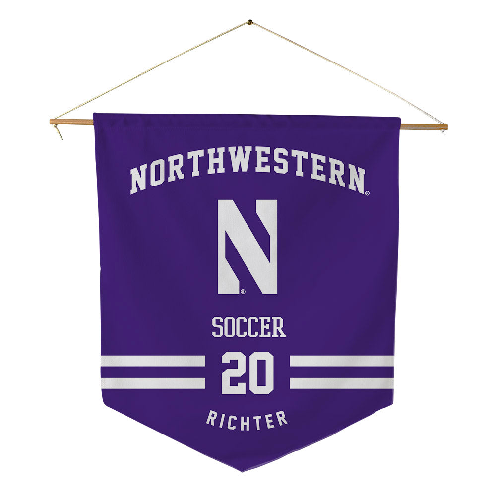 Northwestern - NCAA Men's Soccer : Henri Richter - Pennant - 18" x 21"-0