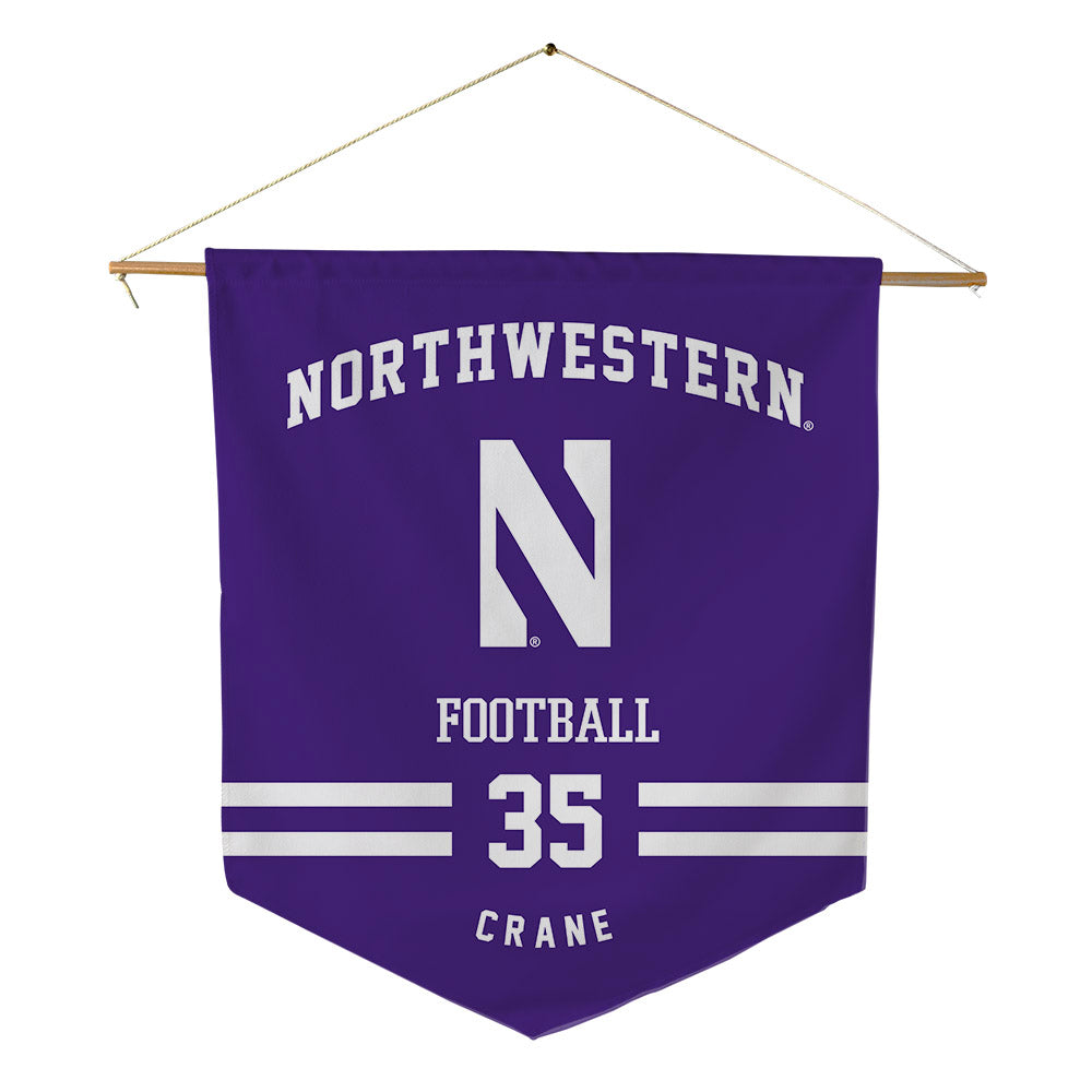 Northwestern - NCAA Football : Tate Crane - Pennant - 18" x 21"-0