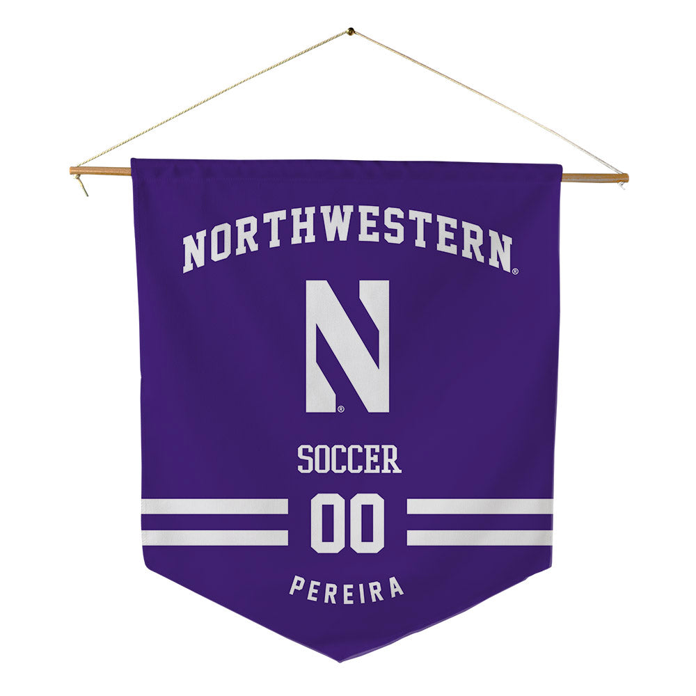Northwestern - NCAA Men's Soccer : Dominic Pereira - Pennant - 18" x 21"-0