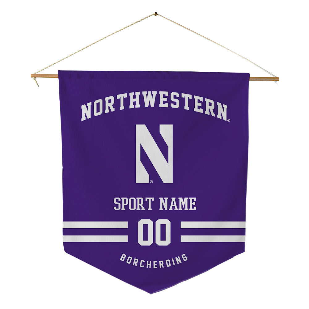 Northwestern - NCAA Football : Jace Borcherding - Pennant - 18" x 21"-0