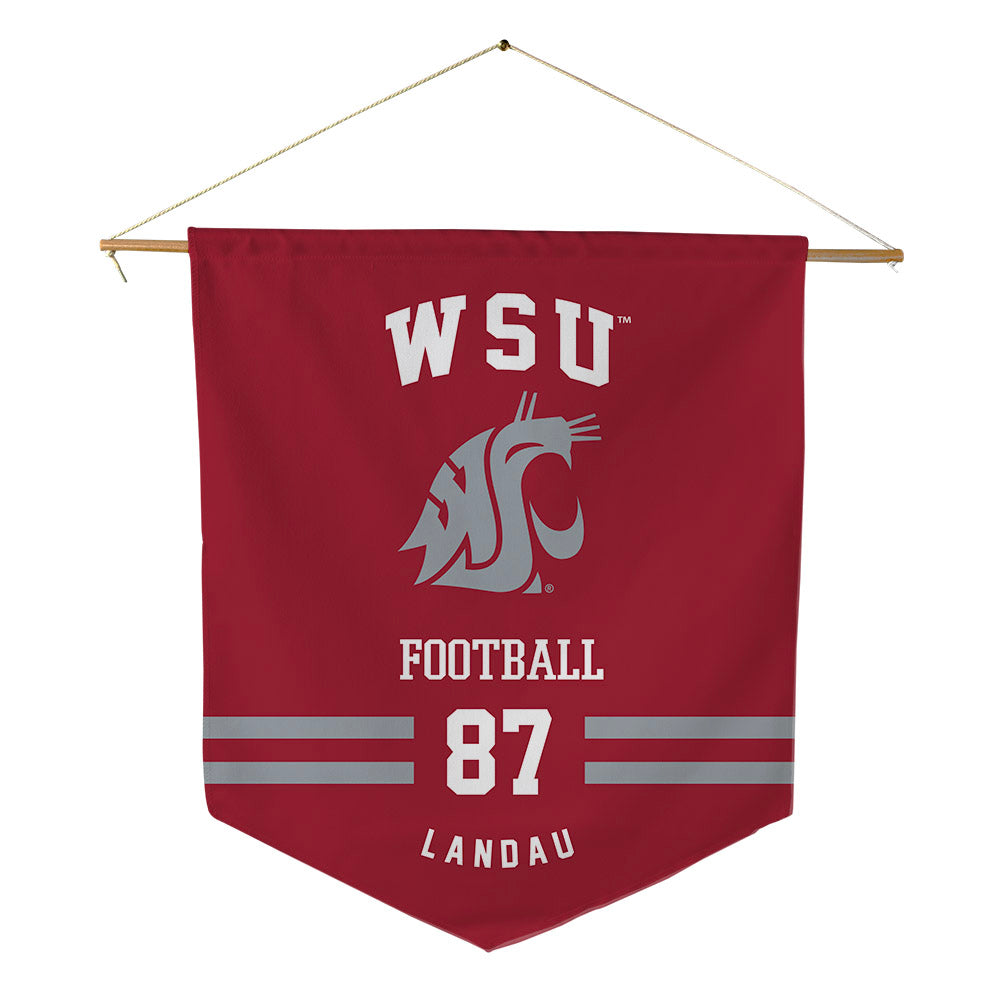 WSU - NCAA Football : Cash Landau - Pennant - 18" x 21"-0