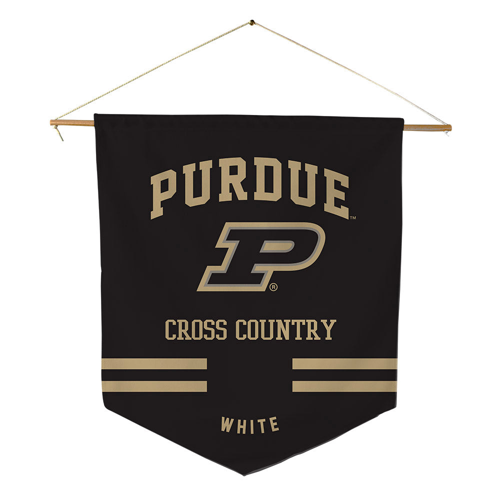 Purdue - NCAA Men's Cross Country : Nerius White - Pennant - 18" x 21"-0