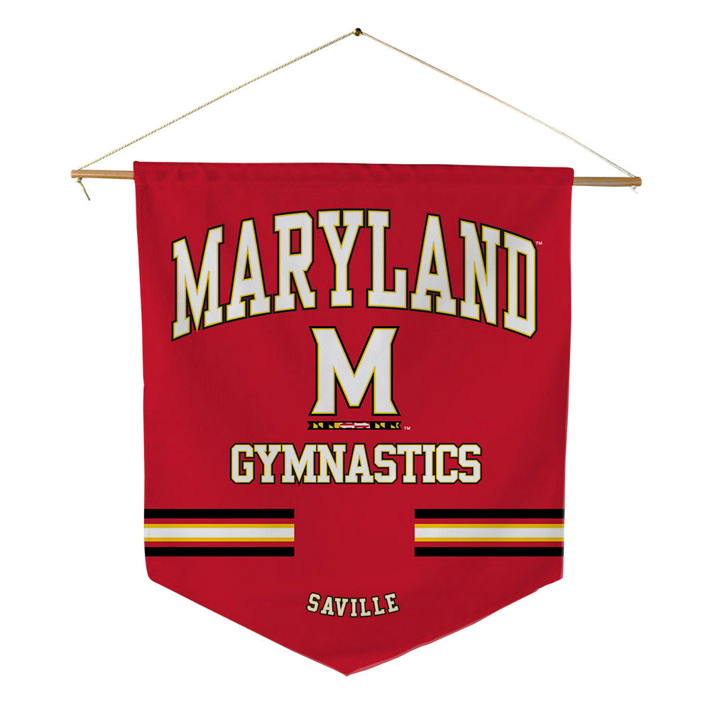 Maryland - NCAA Women's Gymnastics : Sarah Saville - Pennant - 18" x 21"-0