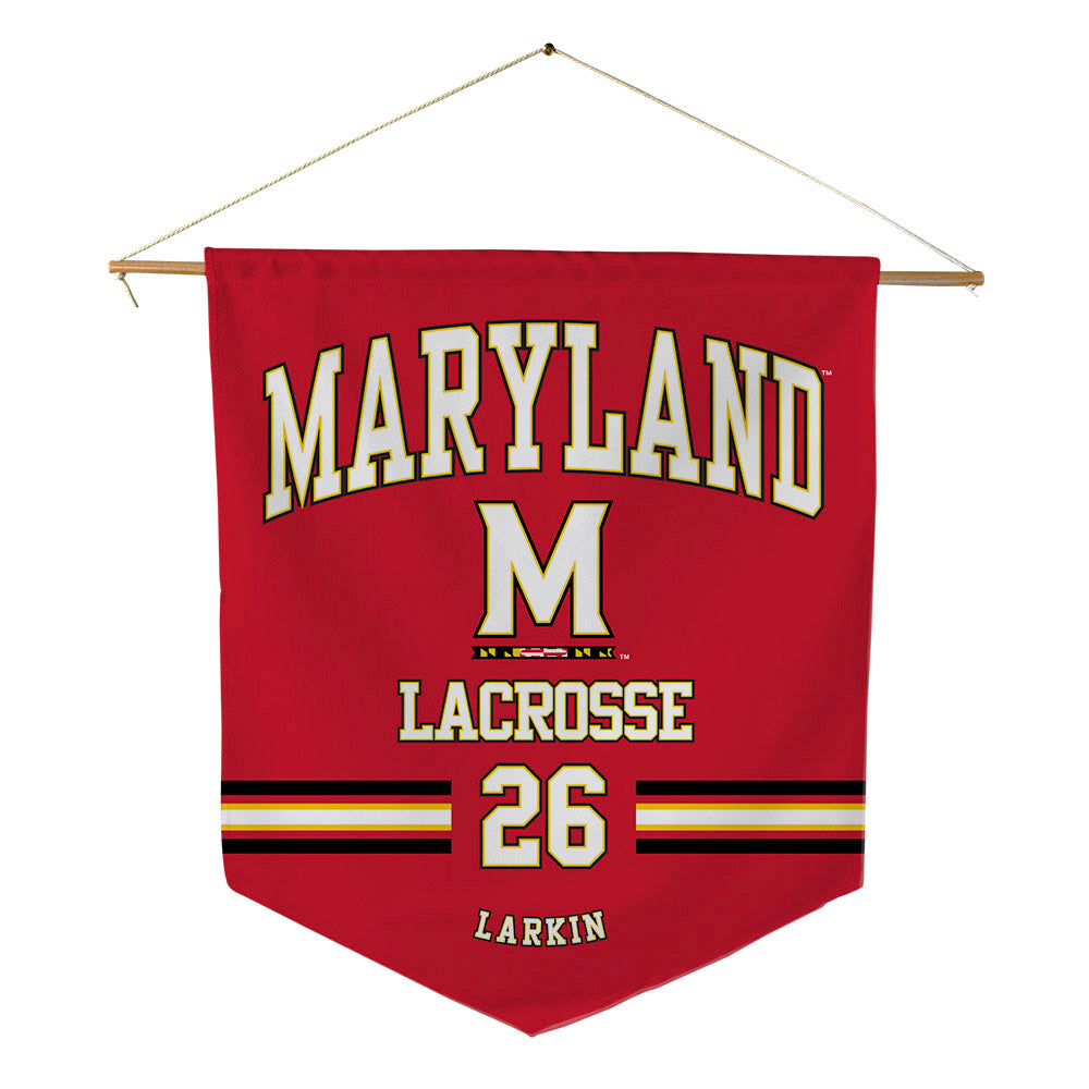 Maryland - NCAA Men's Lacrosse : Adam Larkin - Pennant - 18" x 21"-0