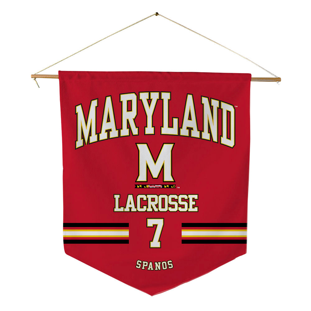 Maryland - NCAA Men's Lacrosse : Eric Spanos - Pennant - 18" x 21"-0