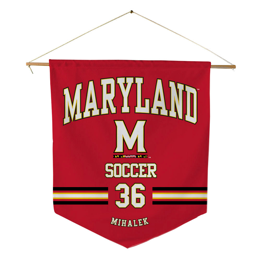 Maryland - NCAA Men's Soccer : Alexander Mihalek - Pennant - 18" x 21"-0