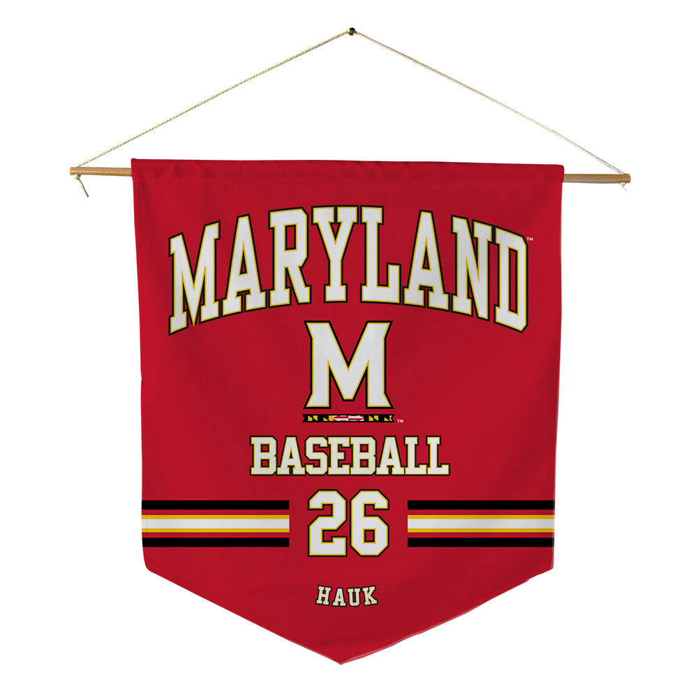 Maryland - NCAA Baseball : Jacob Hauk - Pennant - 18" x 21"-0