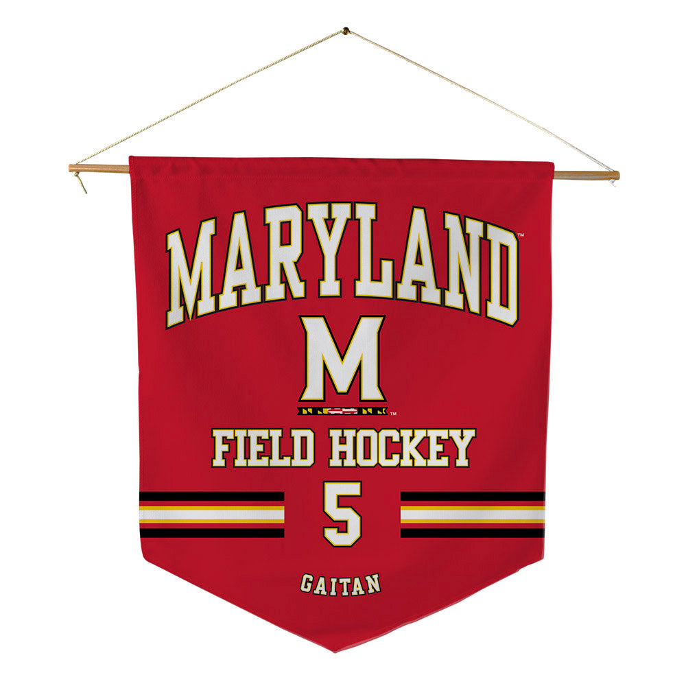 Maryland - NCAA Women's Field Hockey : Ella Gaitan - Pennant - 18" x 21"-0