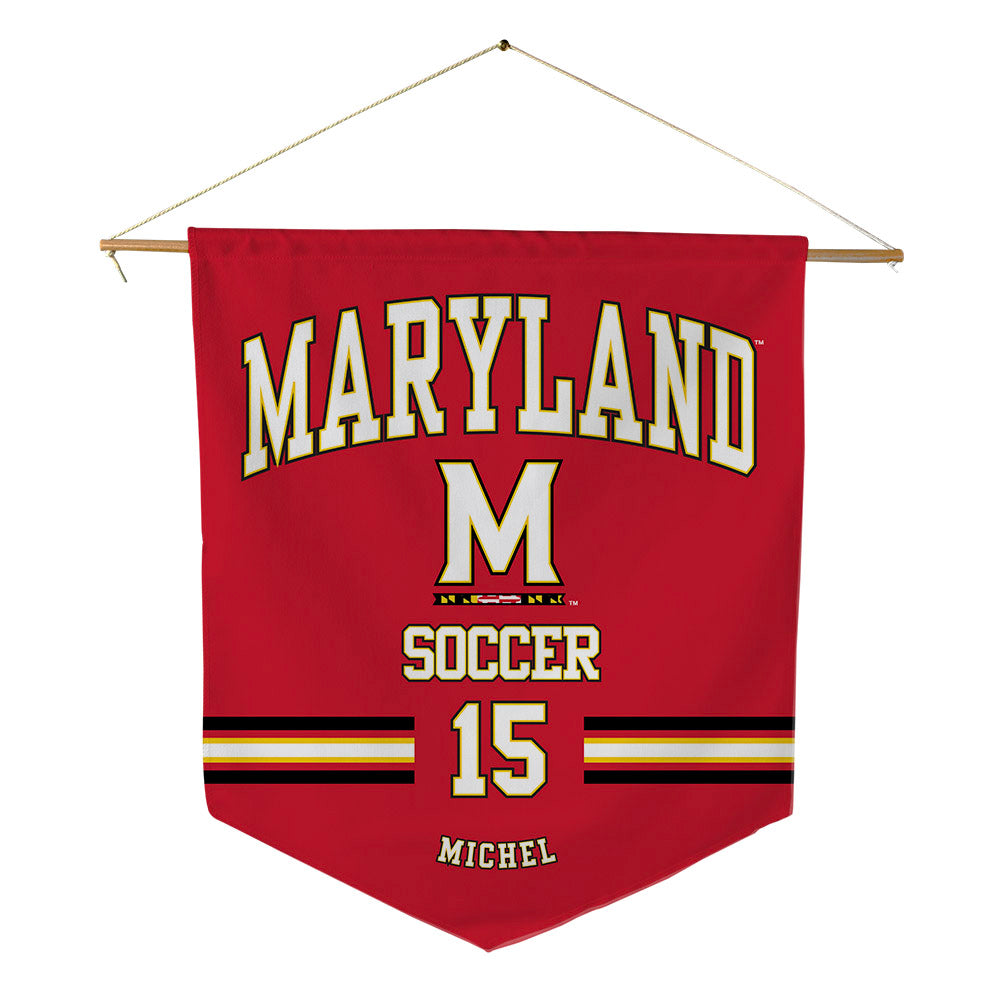 Maryland - NCAA Men's Soccer : Jameson Michel - Pennant - 18" x 21"-0