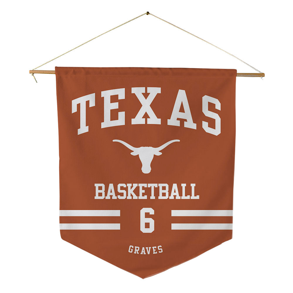 Texas - NCAA Women's Basketball : Sarah Graves - Pennant - 18" x 21"-0