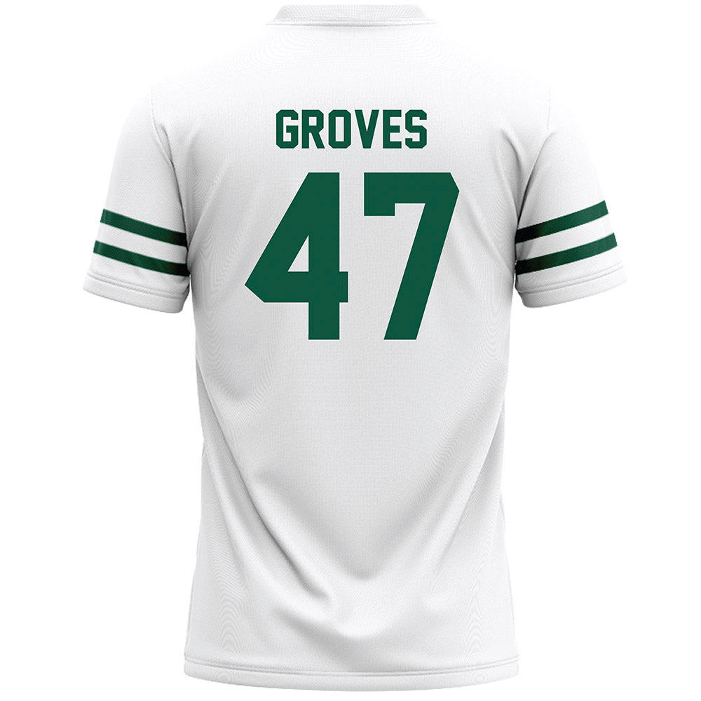 Cleveland State - NCAA Men's Lacrosse : Mattix Groves - White Lacrosse Jersey -1
