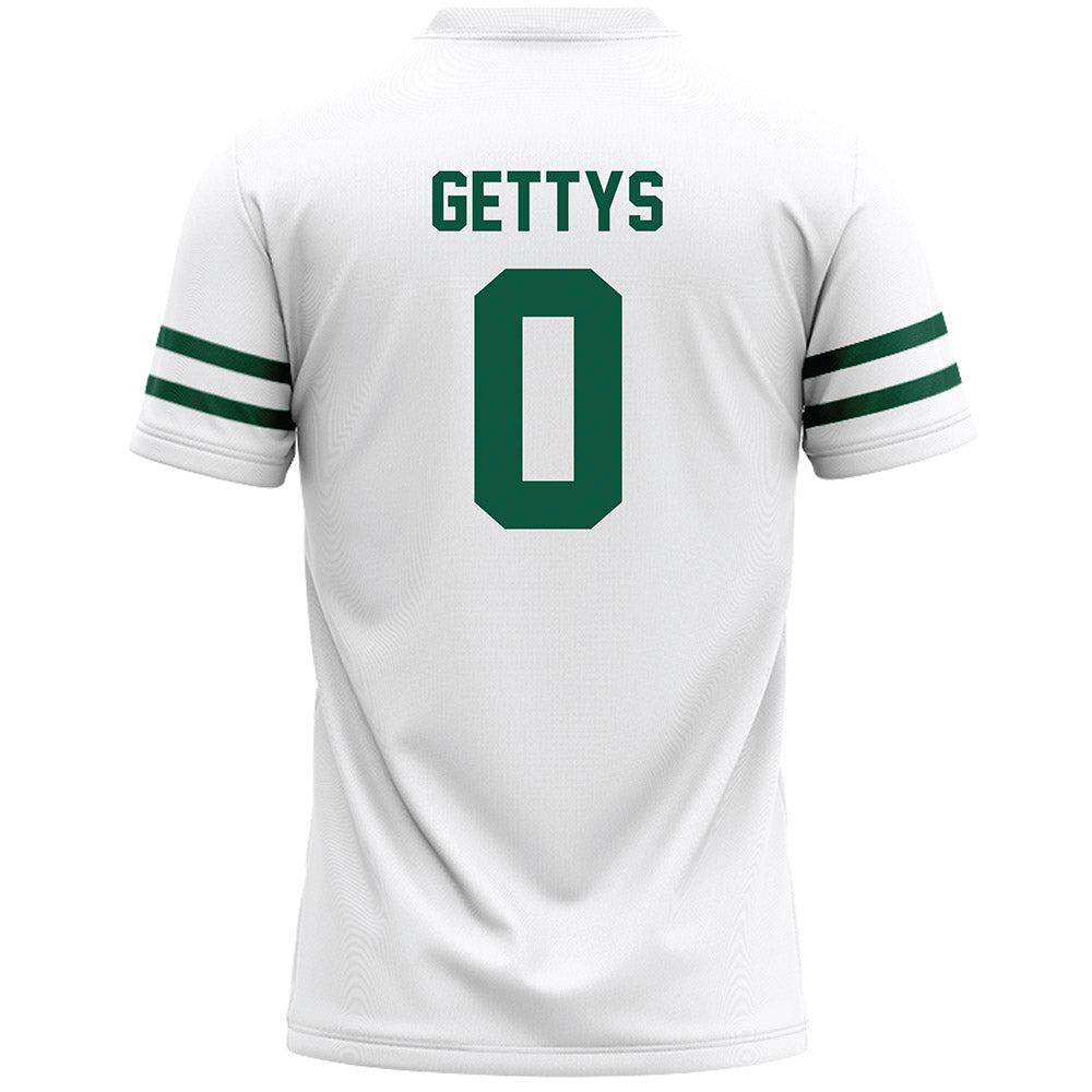 Cleveland State - NCAA Men's Lacrosse : Chase Gettys - White Lacrosse Jersey -1