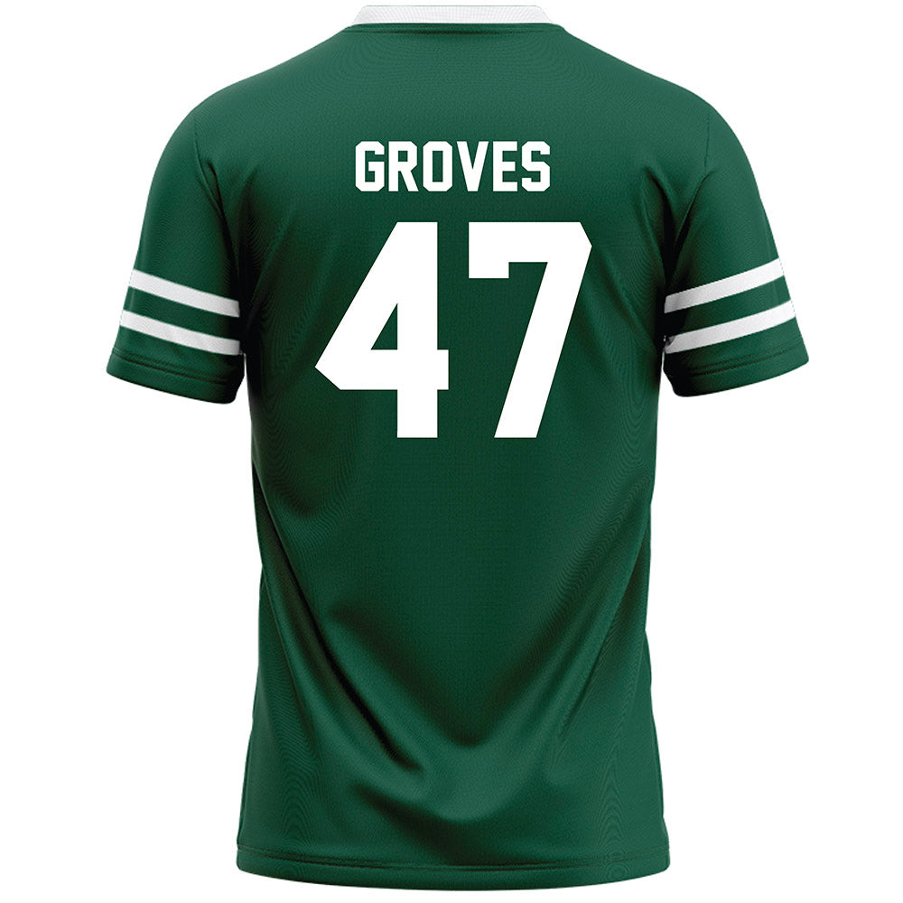 Cleveland State - NCAA Men's Lacrosse : Mattix Groves - Green Lacrosse Jersey-1