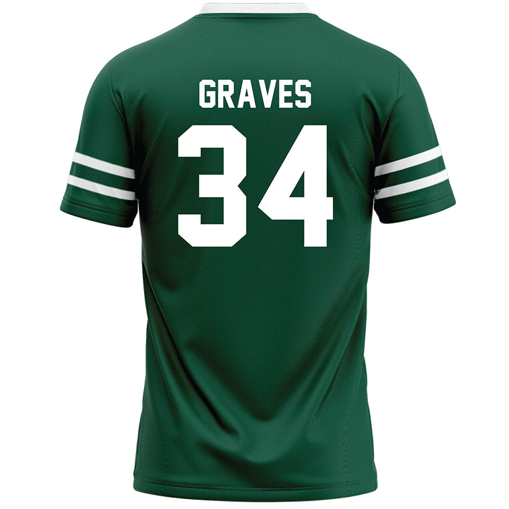 Cleveland State - NCAA Men's Lacrosse : Drew Graves - Green Lacrosse Jersey-1
