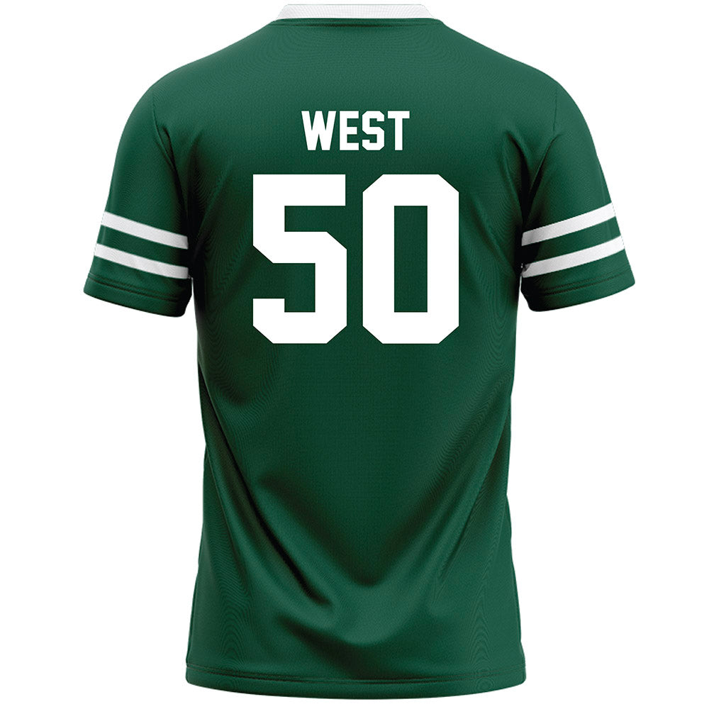 Cleveland State - NCAA Men's Lacrosse : Sebastian West - Green Lacrosse Jersey-1