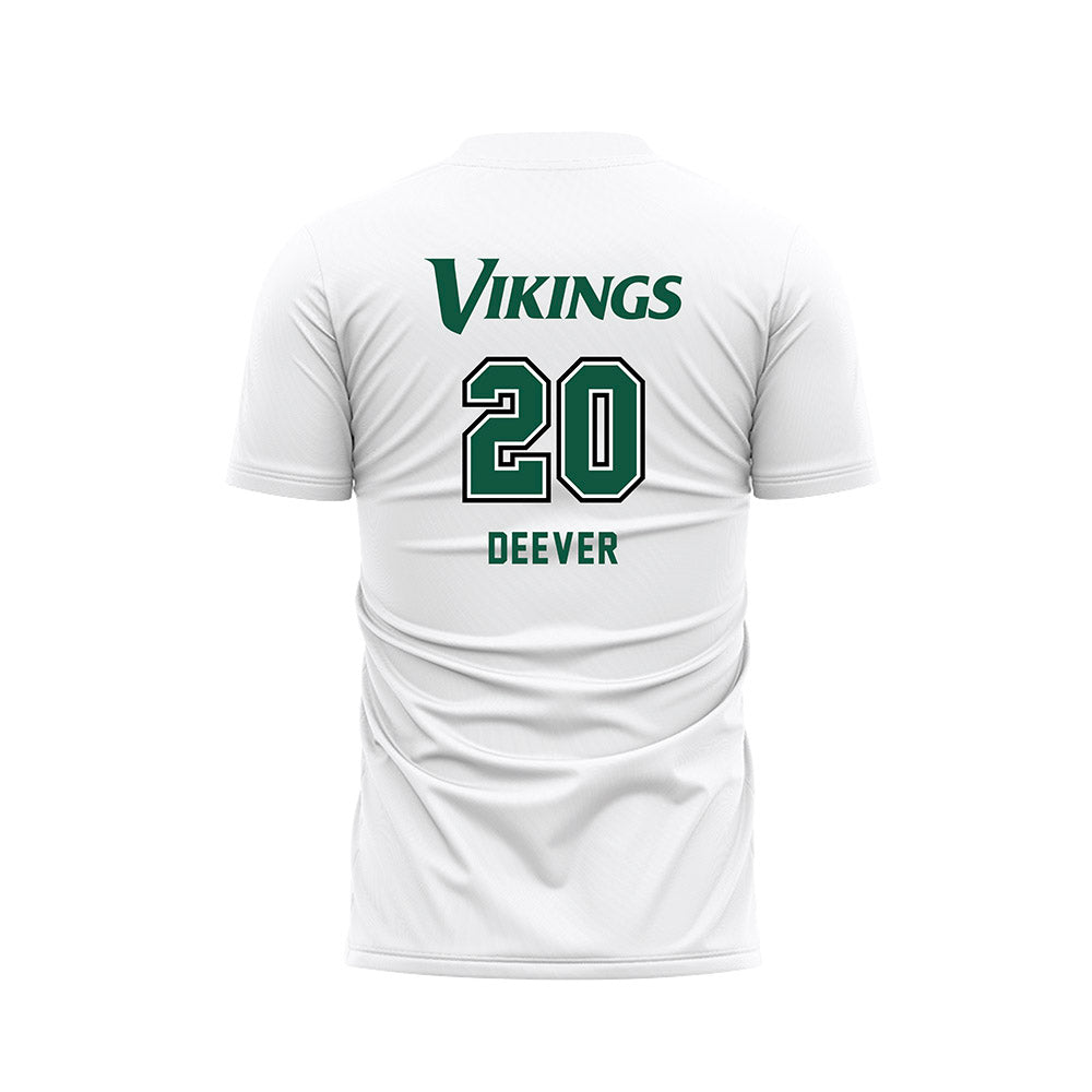 Cleveland State - NCAA Men's Soccer : Jacob Deever - White Soccer Jersey-1