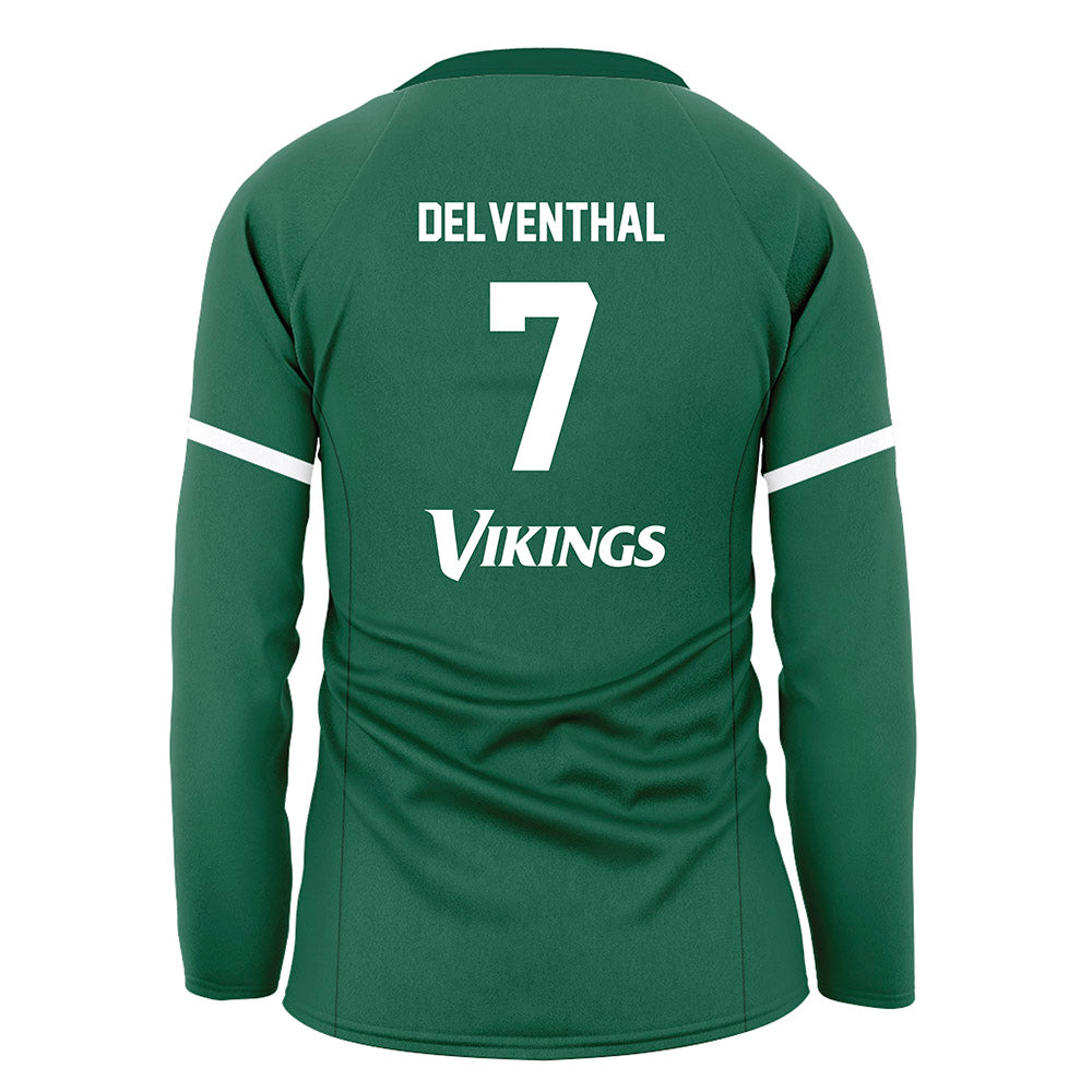 Cleveland State - NCAA Women's Volleyball : Vayda Delventhal - Green Volleyball Jersey-1