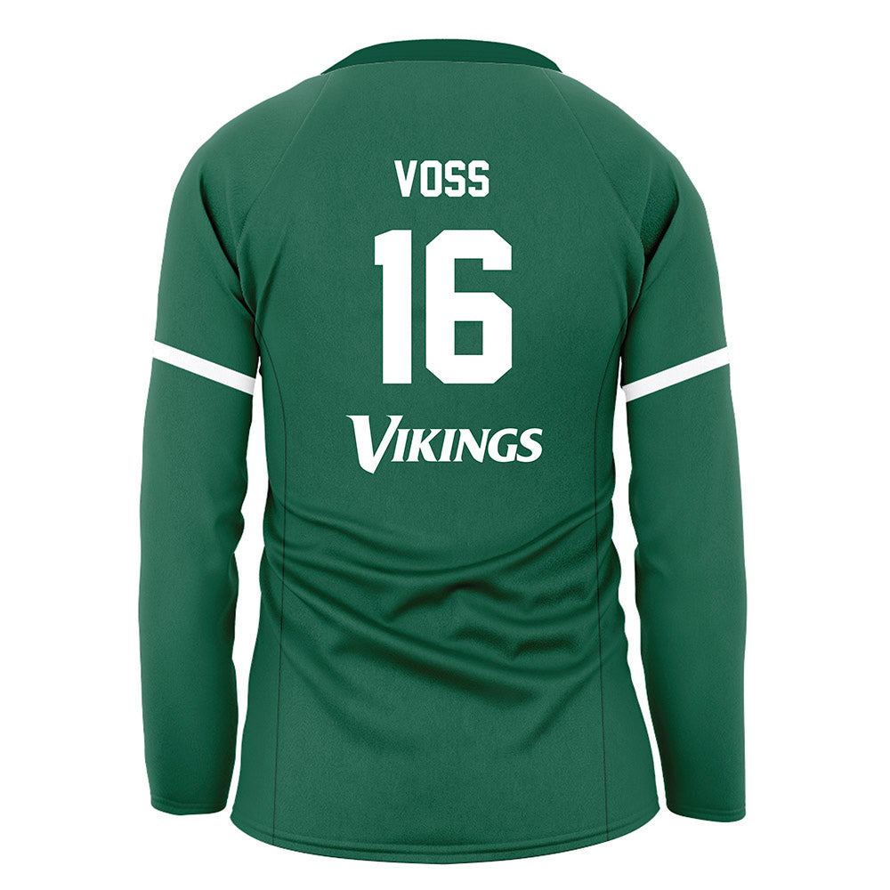 Cleveland State - NCAA Women's Volleyball : Laken Voss - Green Volleyball Jersey-1