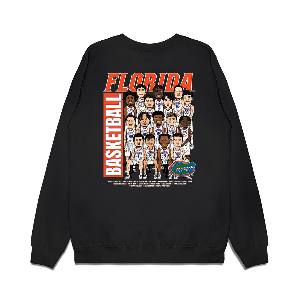 Florida - NCAA Men's Basketball : - Team Caricature Premium Crewneck Sweatshirt-1
