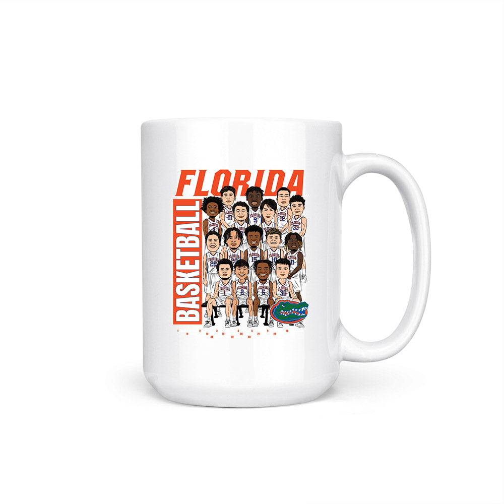 Florida - NCAA Men's Basketball : - Team Caricature Coffee Mug-0