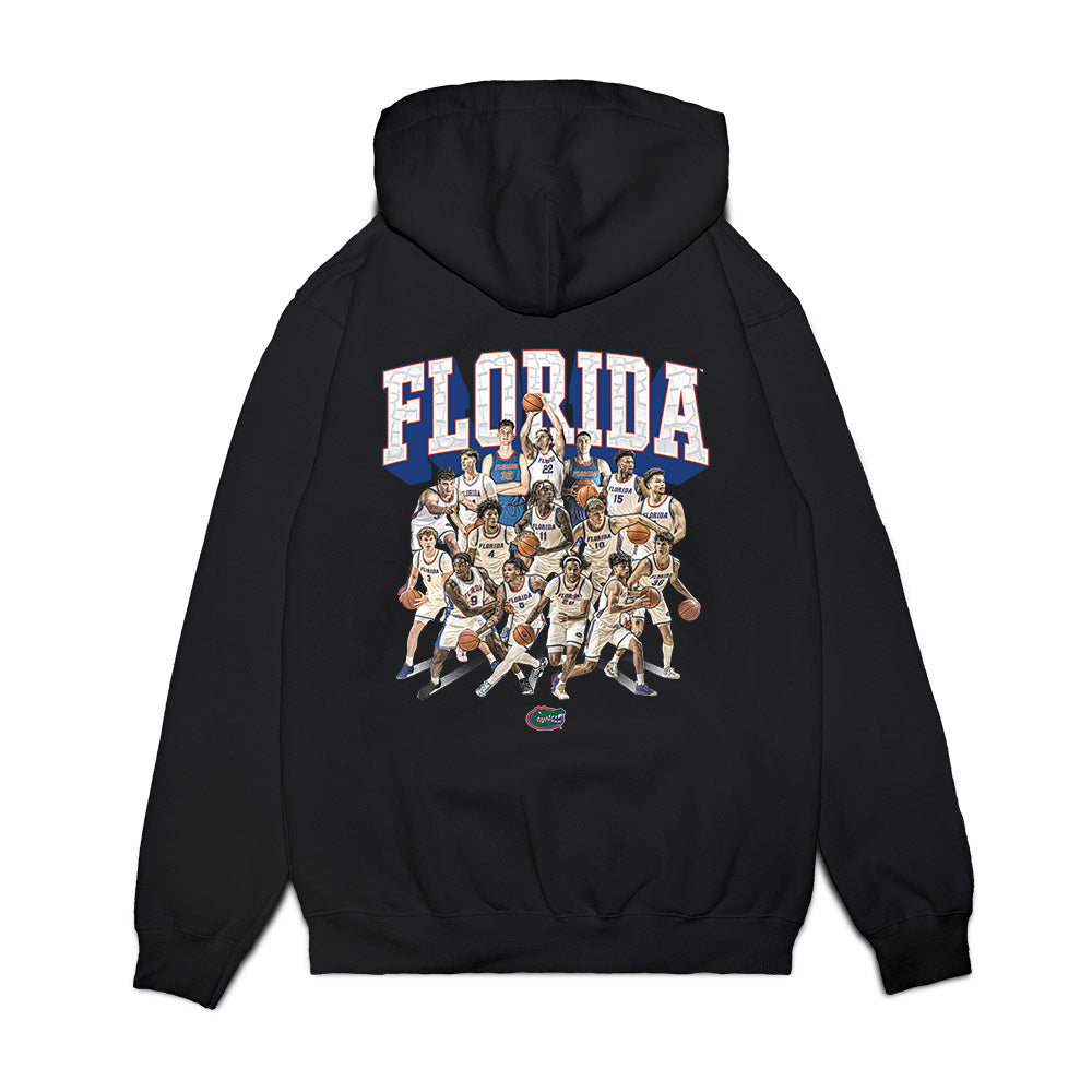 Florida - NCAA Men's Basketball : - Team Collage Premium Hooded Sweatshirt-1
