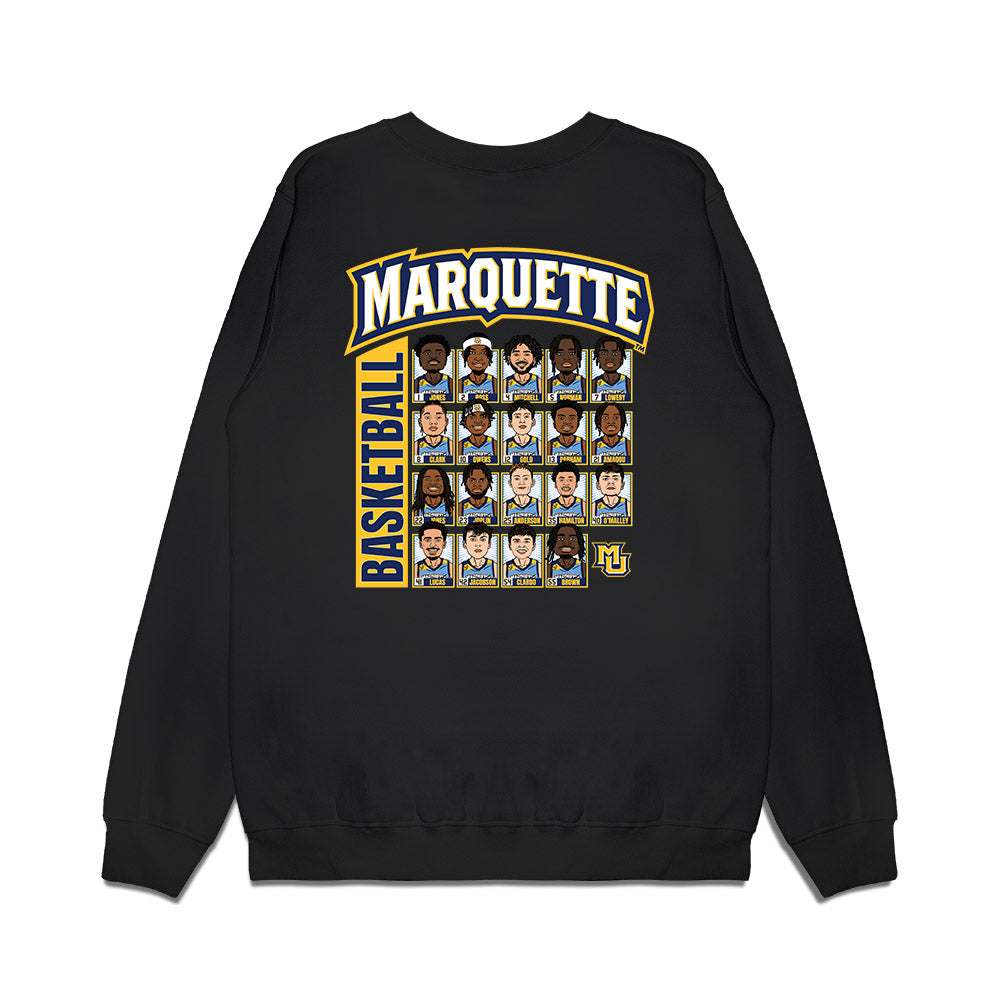 Marquette - NCAA Men's Basketball : - Team Caricature Premium Crewneck Sweatshirt-1