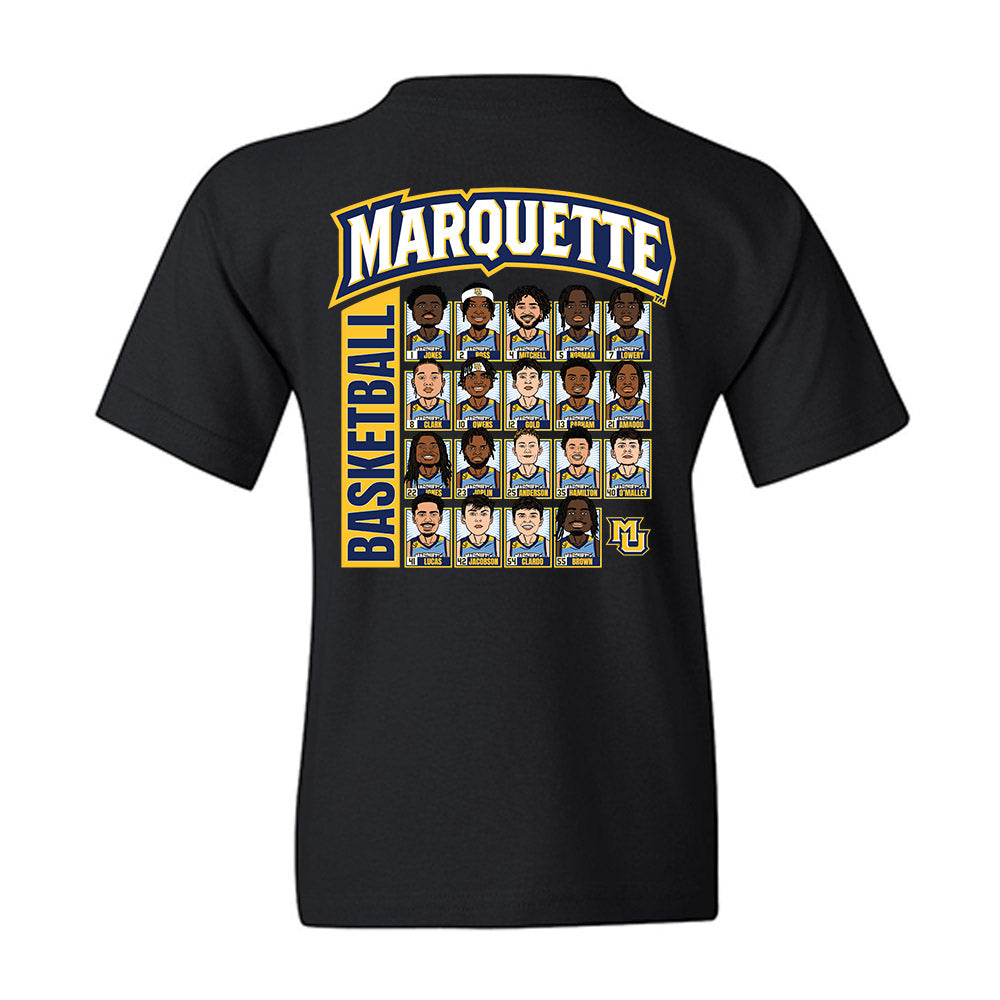 Marquette - NCAA Men's Basketball : - Team Caricature Youth T-Shirt-1