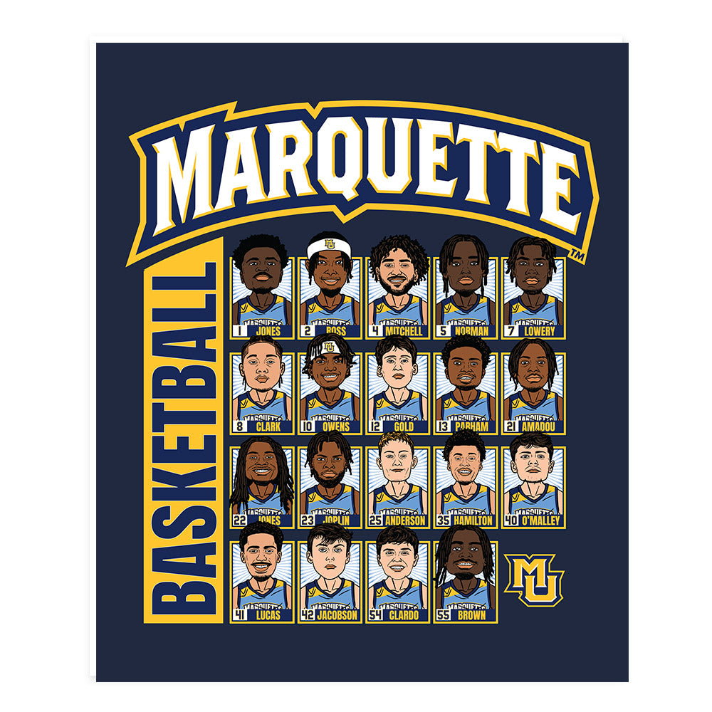 Marquette - NCAA Men's Basketball : - Team Caricature Poster 20x24-0
