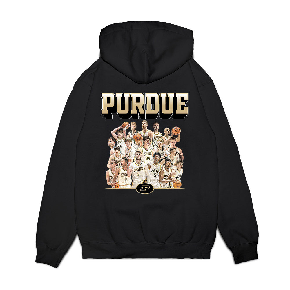 Purdue - NCAA Men's Basketball : - Team Collage Premium Hooded Sweatshirt-1