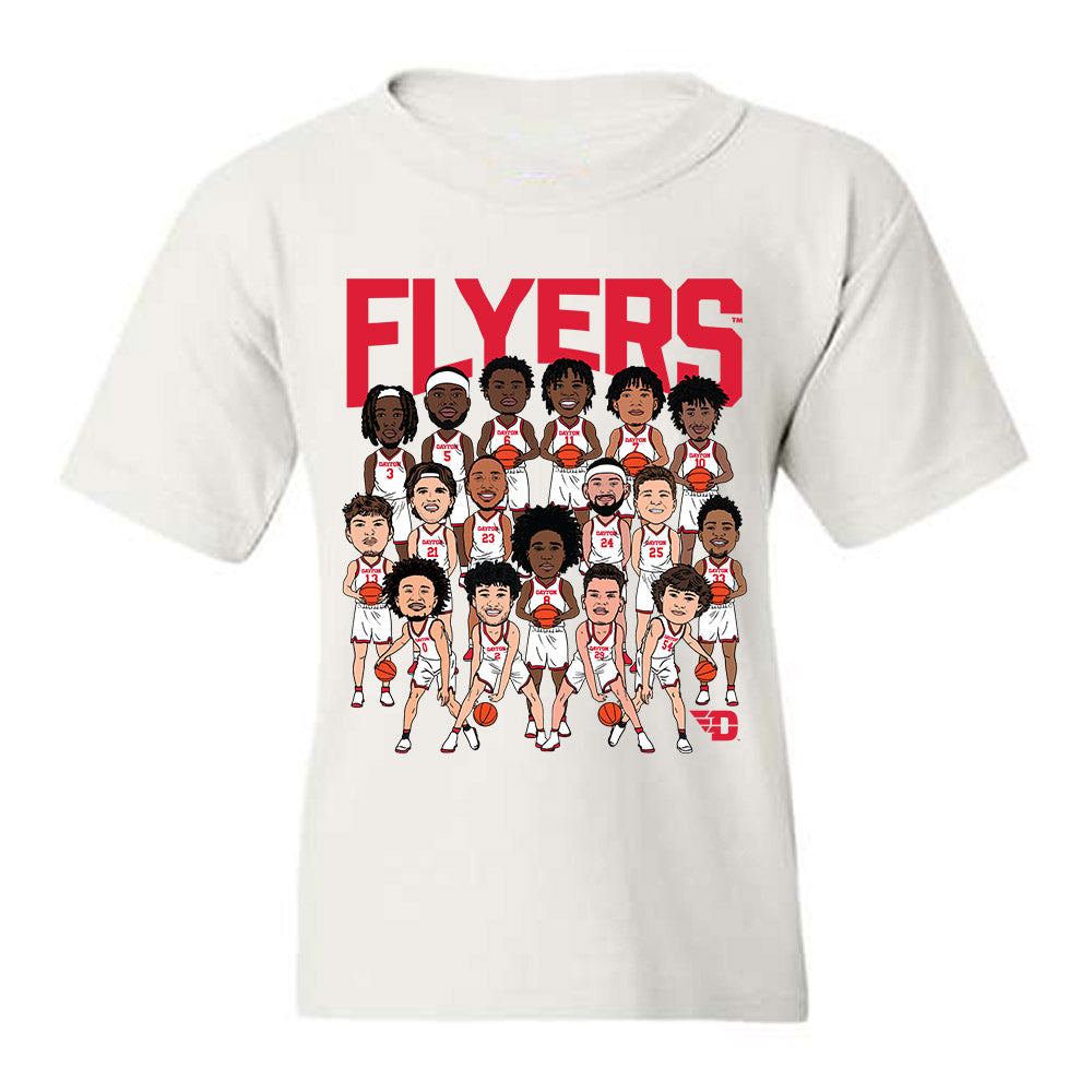 Dayton - NCAA Men's Basketball : - Team Caricature Youth T-Shirt-0