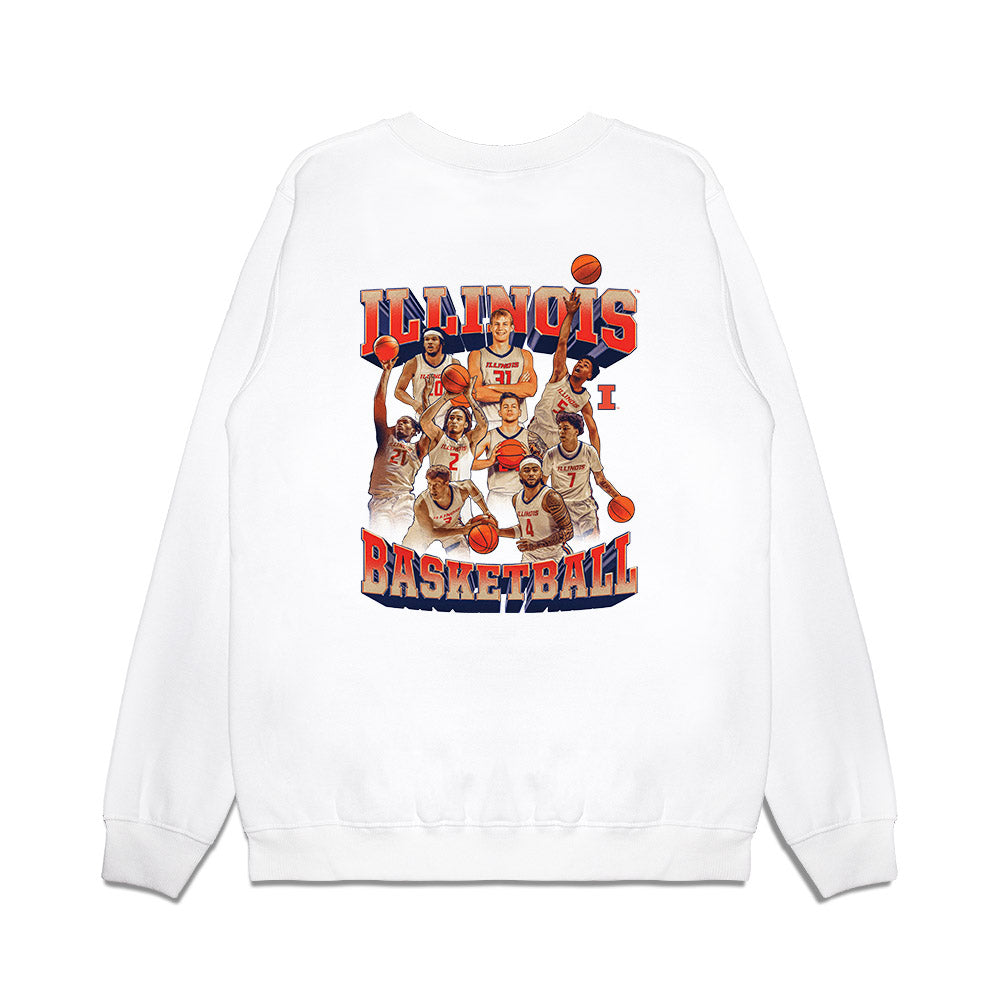 Illinois - NCAA Men's Basketball : - Premium Crewneck Sweatshirt-1