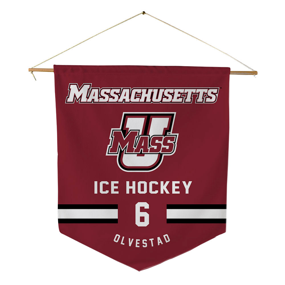 UMass - NCAA Men's Ice Hockey : Lucas Olvestad - Pennant - 18" x 21"-0