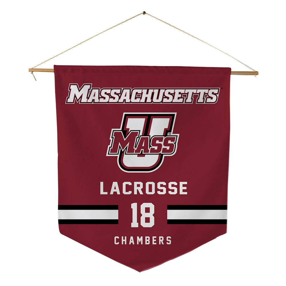 UMass - NCAA Men's Lacrosse : Cam Chambers - Pennant - 18" x 21"-0