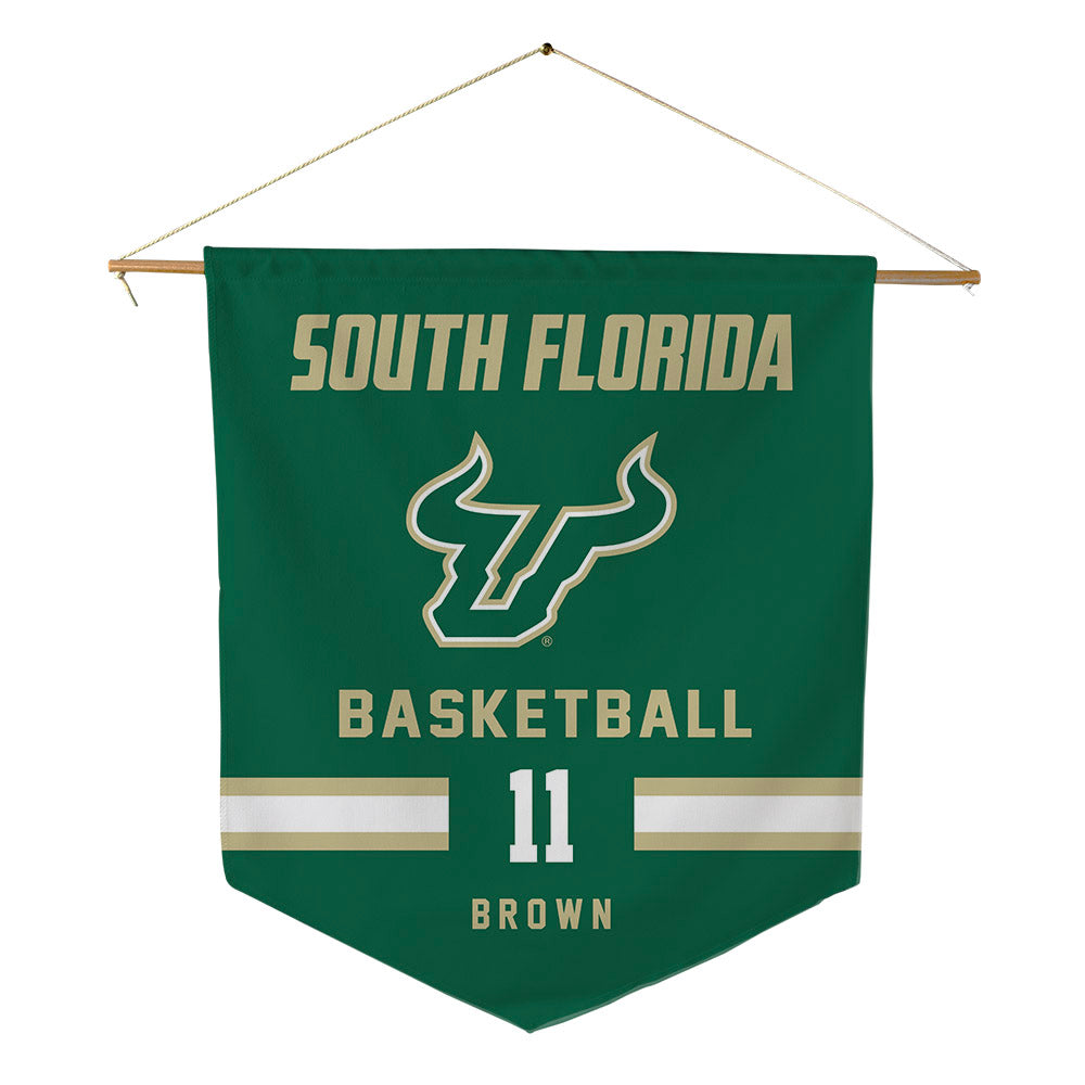 USF - NCAA Men's Basketball : CJ Brown - Pennant - 18" x 21"-0