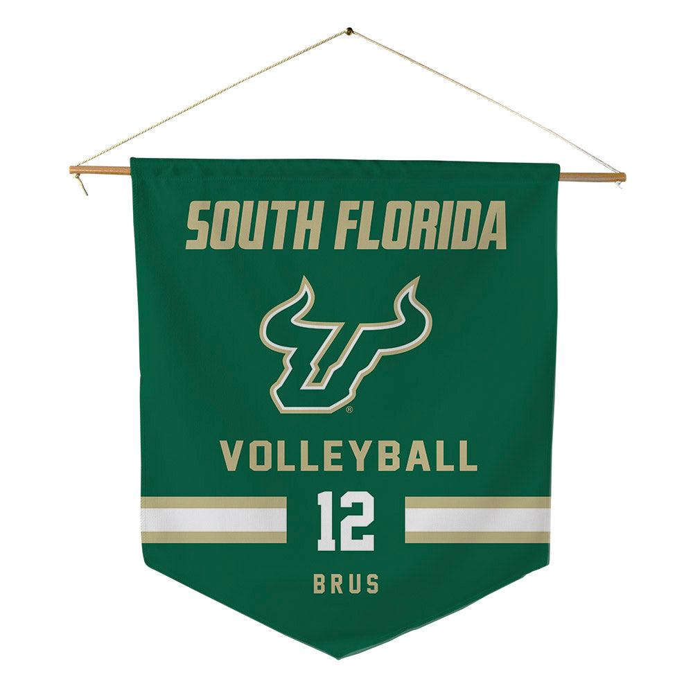 USF - NCAA Women's Volleyball : Addy Brus - Pennant - 18" x 21"-0