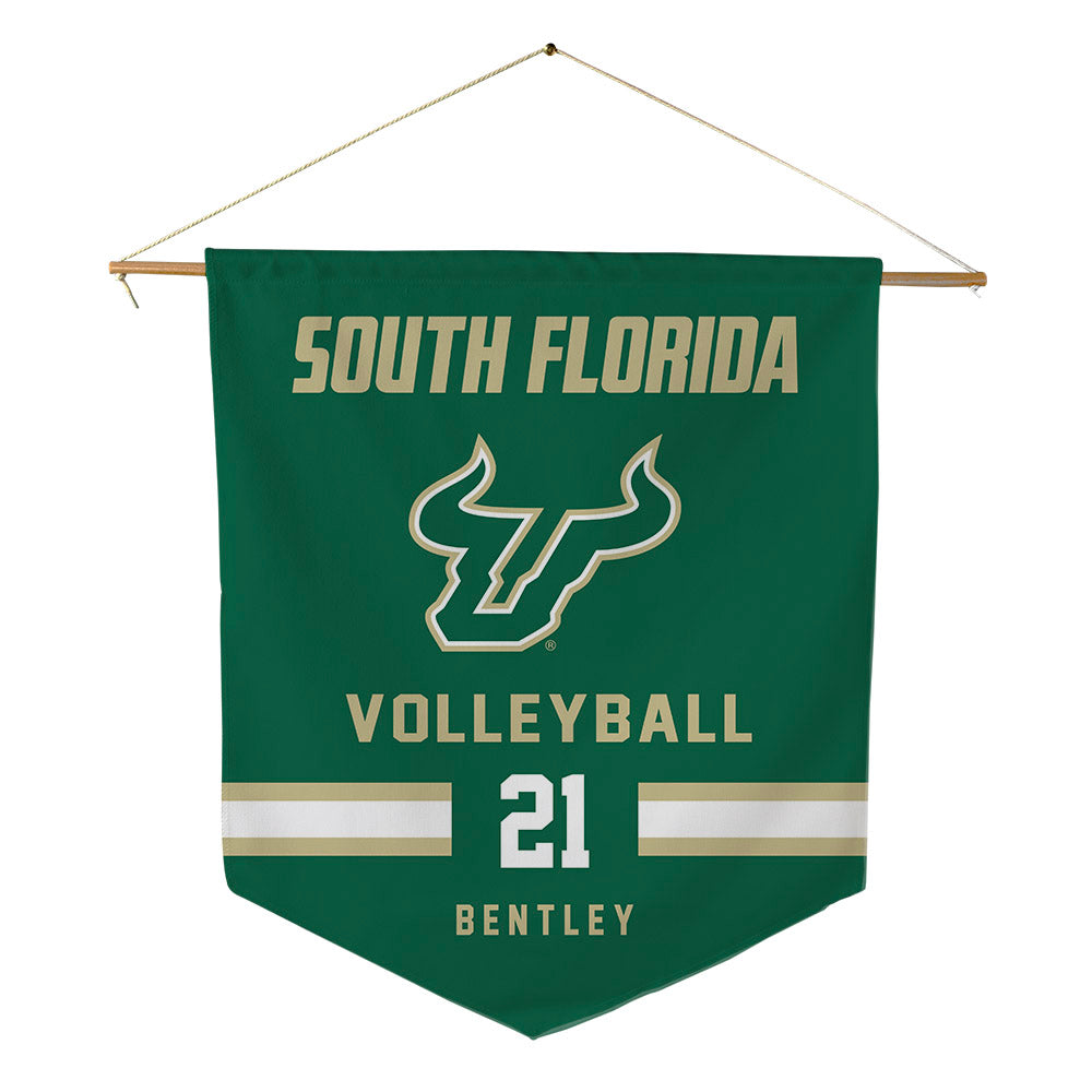 USF - NCAA Women's Volleyball : Taelyn Bentley - Pennant - 18" x 21"-0