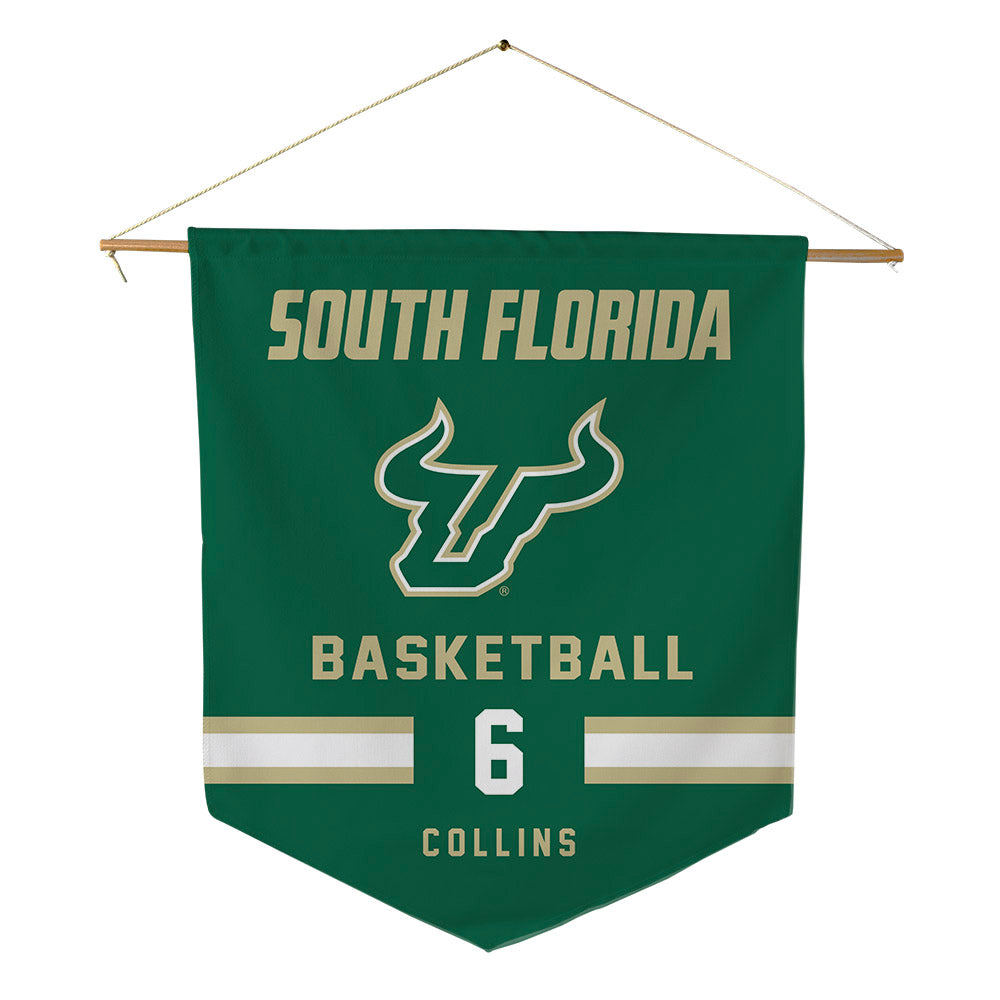 USF - NCAA Men's Basketball : Daimion Collins - Pennant - 18" x 21"-0