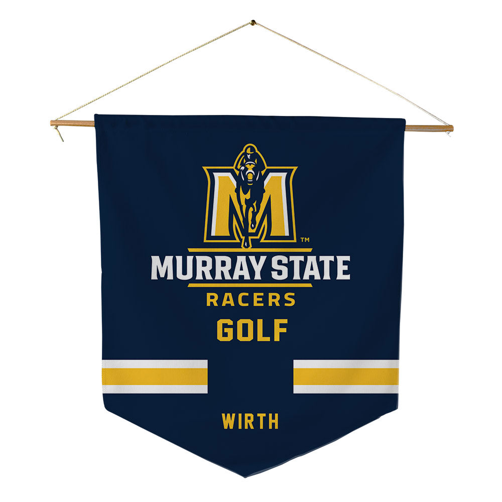 Murray State - NCAA Men's Golf : Tyler Wirth - Pennant - 18" x 21"-0