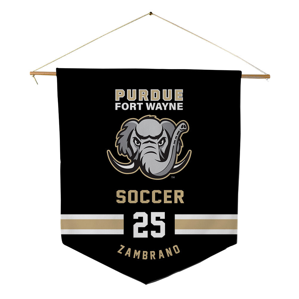 PFW - NCAA Men's Soccer : Julian Zambrano - Pennant - 18" x 21"-0
