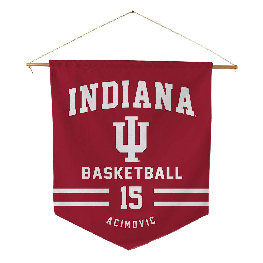 Indiana - NCAA Men's Basketball : Andrej Acimovic - Pennant - 18" x 21"-0