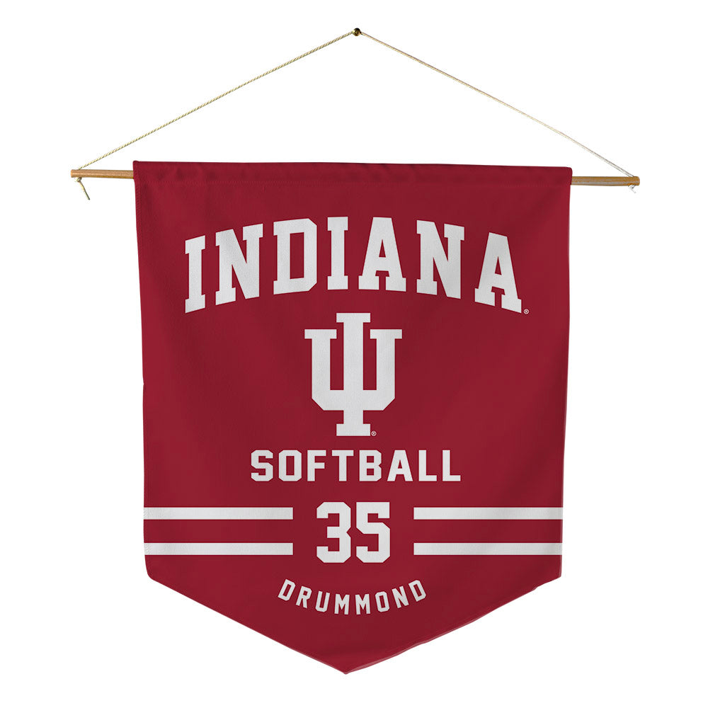 Indiana - NCAA Softball : Peyton Drummond - Pennant - 18" x 21"-0