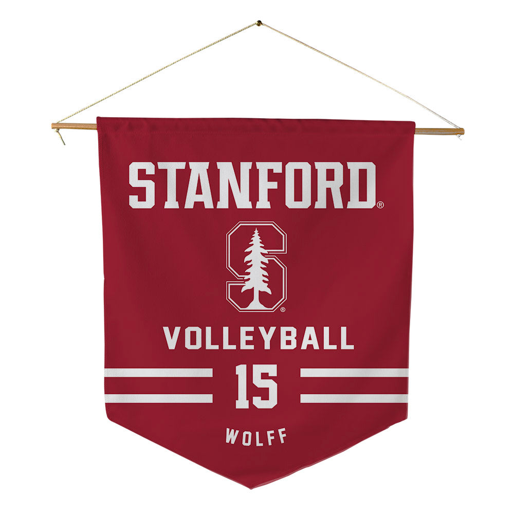Stanford - NCAA Men's Volleyball : David Wolff - Pennant - 18" x 21"-0