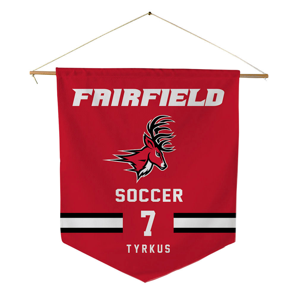 Fairfield - NCAA Men's Soccer : Illia Tyrkus - Pennant - 18" x 21"-0