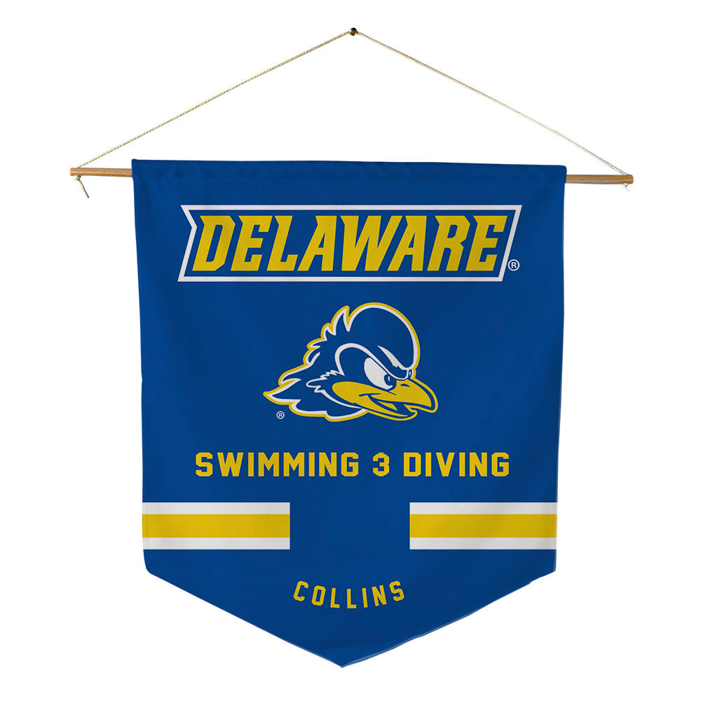 Delaware - NCAA Men's Swimming & Diving : Addison Collins - Pennant - 18" x 21"-0