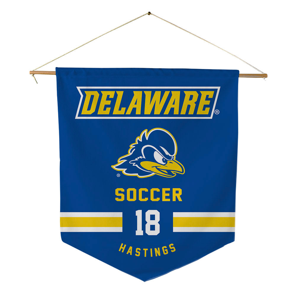 Delaware - NCAA Men's Soccer : TJ Hastings - Pennant - 18" x 21"-0