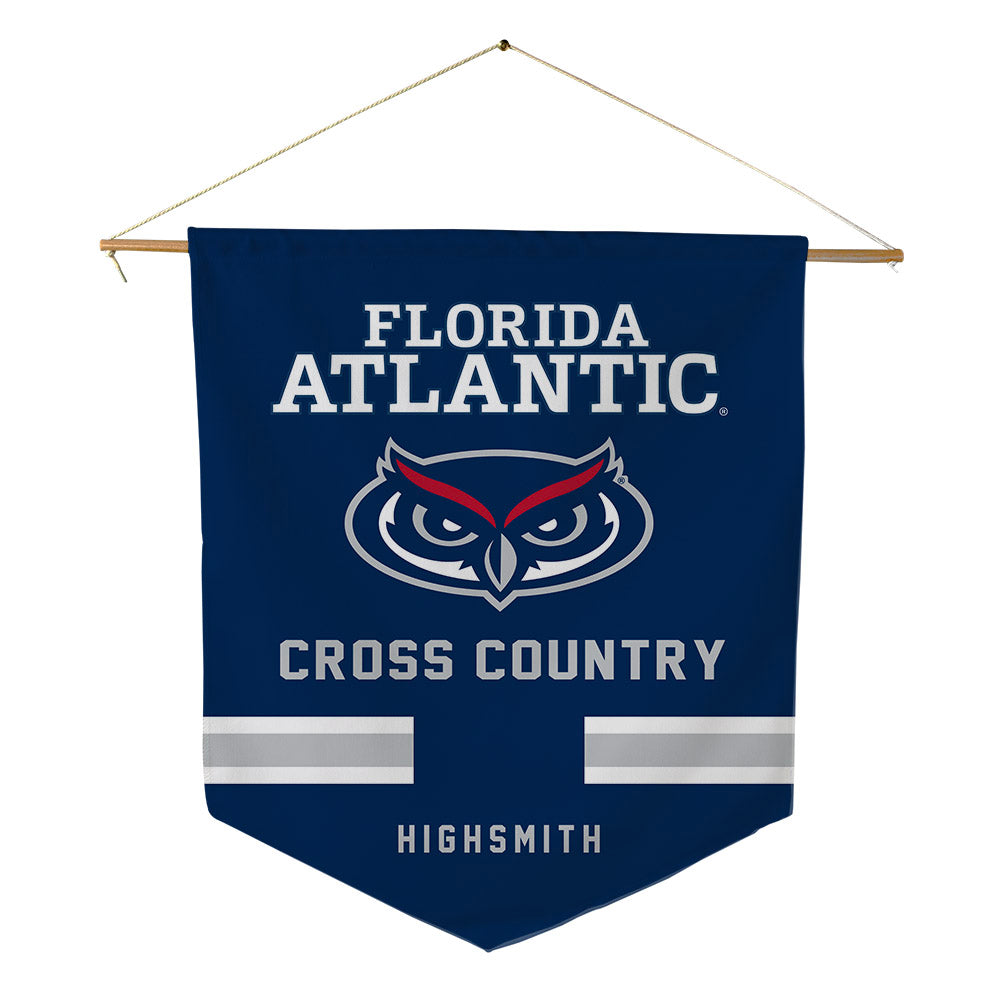 FAU - NCAA Men's Cross Country : Noah Highsmith - Pennant - 18" x 21"-0