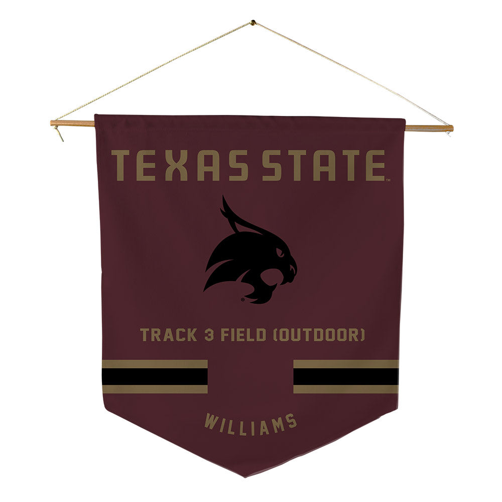 Texas State - NCAA Women's Track & Field : Stephanie Williams - Pennant - 18" x 21"-0