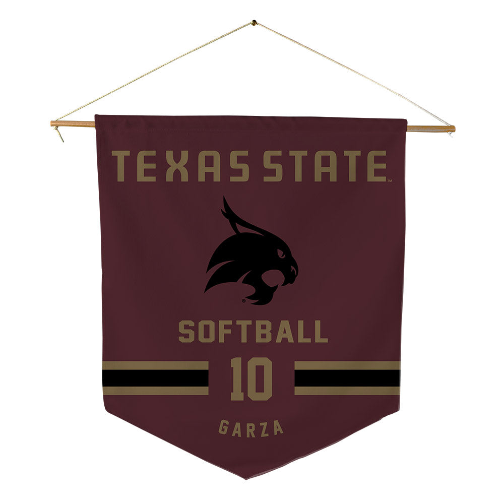 Texas State - NCAA Softball : Abby Garza - Pennant - 18" x 21"-0