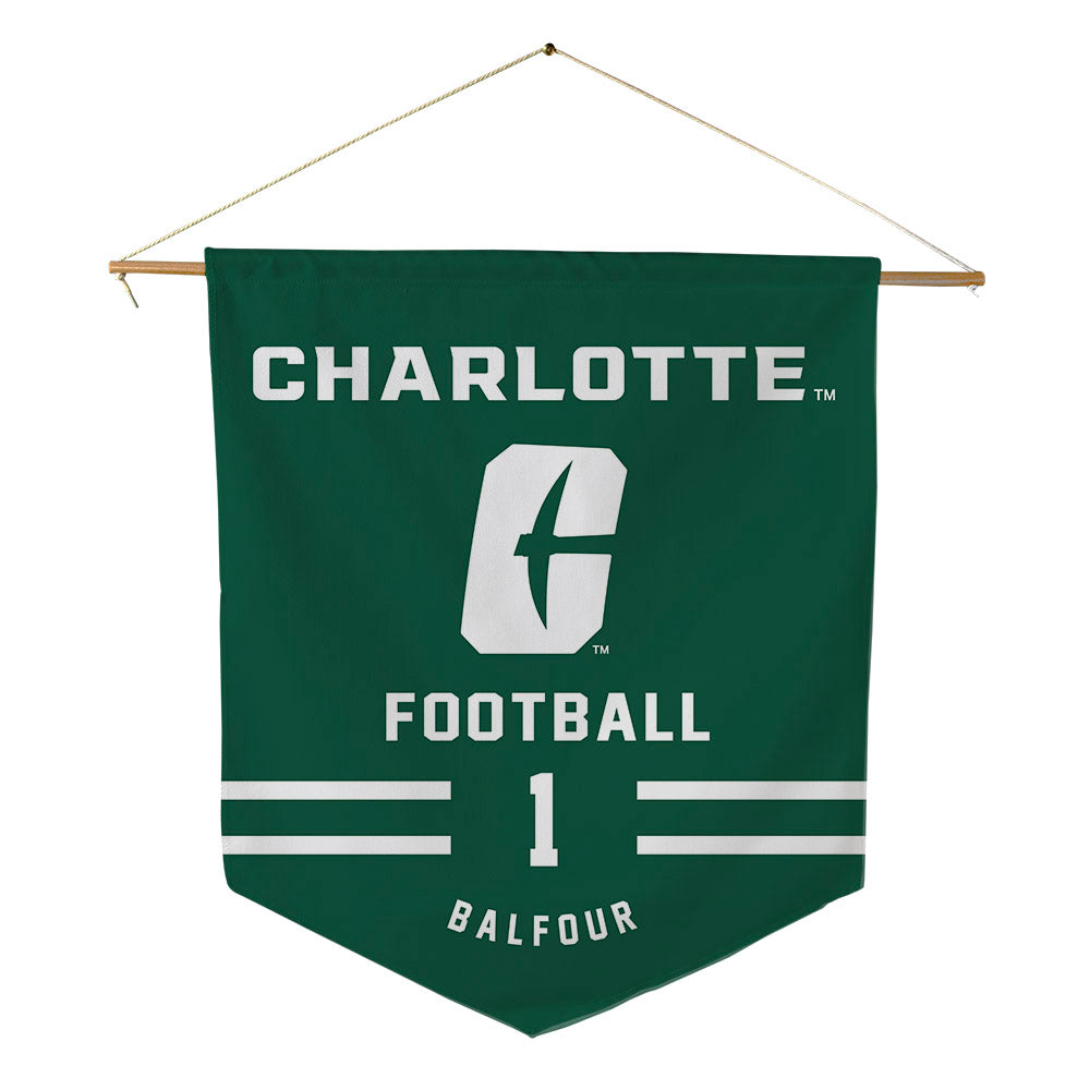 UNC Charlotte - NCAA Football : Dontae Balfour - Pennant - 18" x 21"-0
