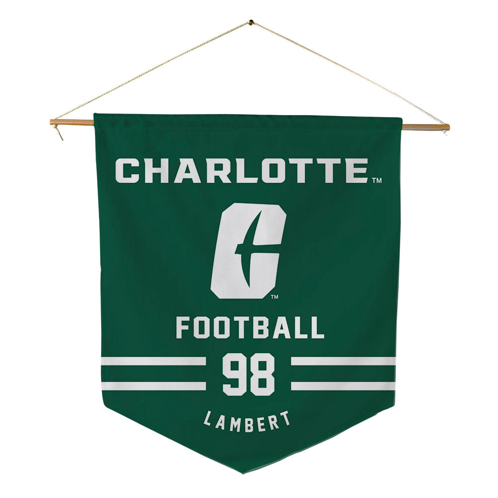 UNC Charlotte - NCAA Football : Jefferson Lambert - Pennant - 18" x 21"-0